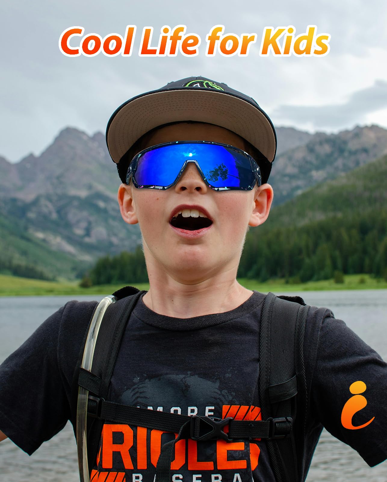 IKTOD Kids Sunglasses Youth Baseball Sunglasses for 8-12-14 Boys Girls,UV Polarized Sports Cycling Skiing for Men Women-K007 (KS-09)