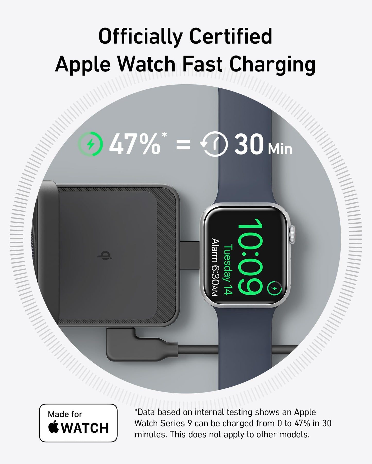 Anker MagGo 3 in 1 iPhone 16 Charging Station, MagSafe-Compatible Wireless Charger Stand, Qi2 Certified 15W Foldable Charger for iPhone 15, AirPods, Apple Watch 9 (Not a Power Bank, Adapter Included)