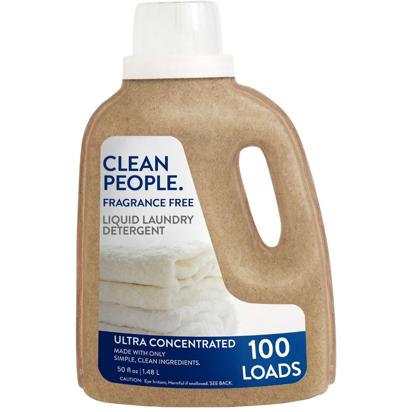 The Clean People Liquid Laundry Detergent - Recyclable Packaging, Stain Fighting - Ultra Concentrated, Laundry Soap - Fresh Scent, 50 fl oz