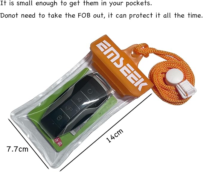 Waterproof Car Key Fob Case Swim Dry Key Shell Bag Surf Wallet Waterproof Holder Pouch for Key ID Credit Card