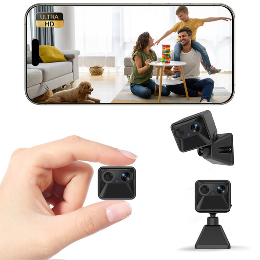 ALFipmncam Wireless Mini Hidden Security Camera Ultra HD with 120-Day Battery - WiFi Indoor Spy Camera, APP Control Real-Time Alerts, Auto Night Vision, for Home/Baby/Pet