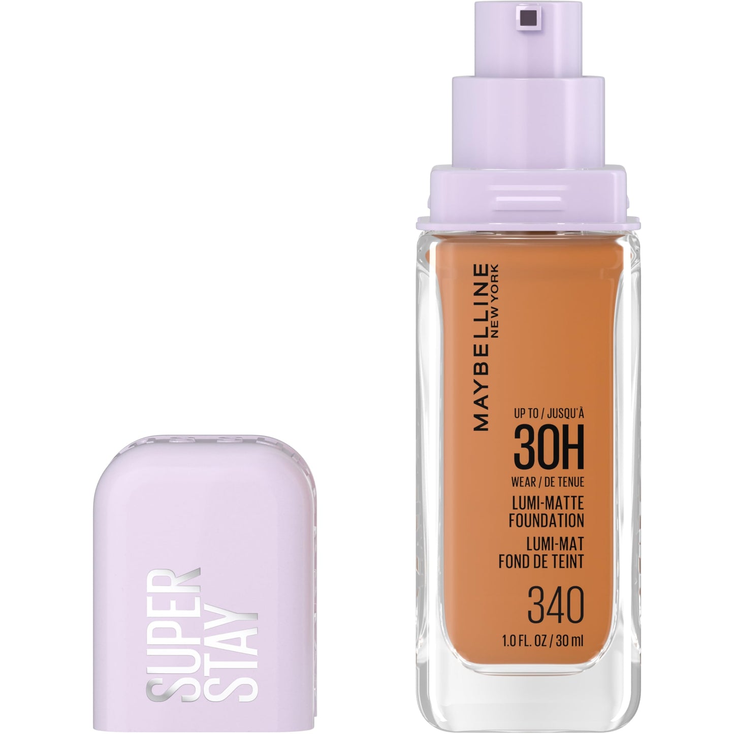 Maybelline Super Stay Lumi-Matte Foundation, Lightweight and Buildable Full Coverage Foundation Makeup For Up To 30HR Wear, 340, 1 Count