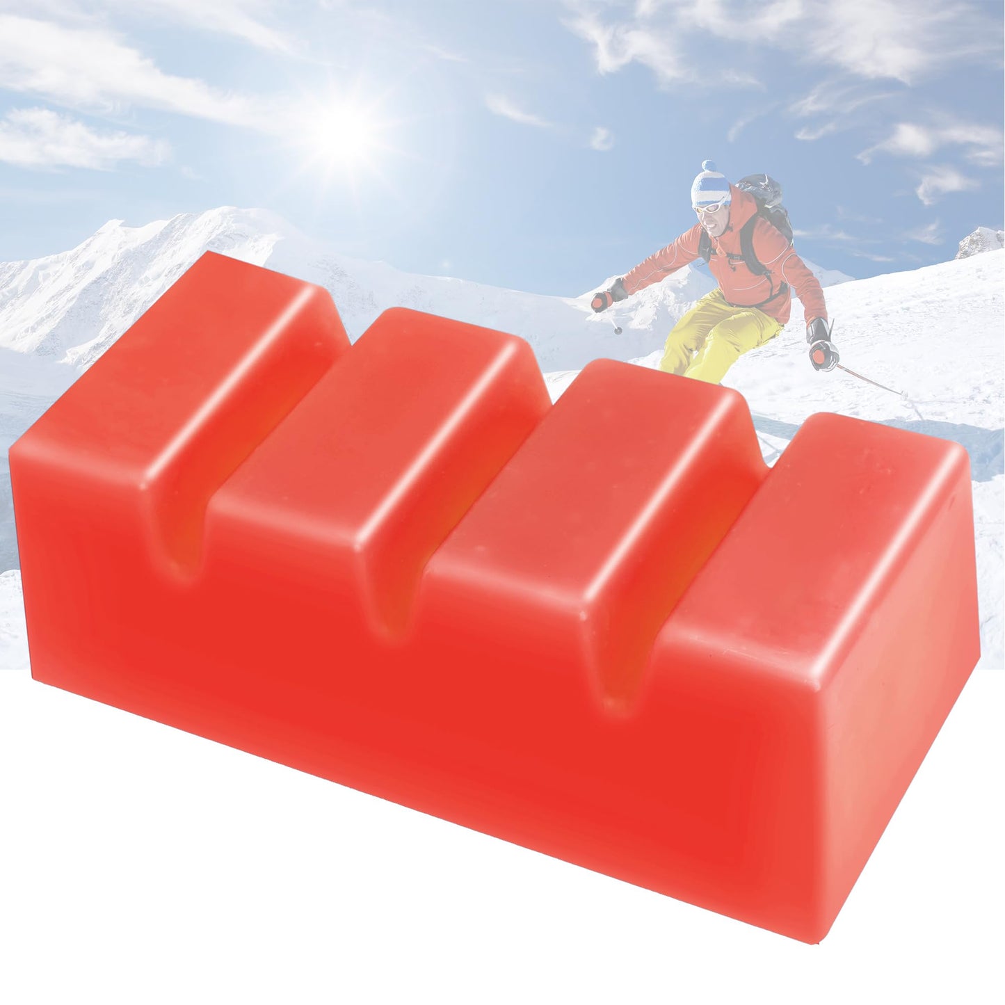 1.3 LB Large Snowboard Wax Universal Ski Wax Snow Block Wax, 7 x 3.5 in Snowboard and Ski Wax for Protecting The Ski and Snowboard Accessories