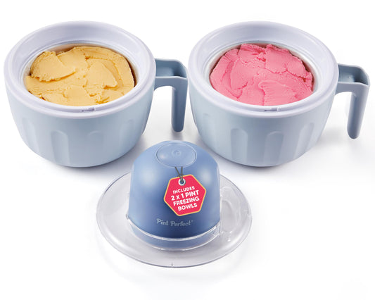 Americana by Elite Pint Perfect™ EIM1205DB Ice Cream Maker, 2 x 1 Pint Capacity Dual Freezing Mugs, Frozen Yogurt, Sorbet, Gelato, Recipes, Periwinkle