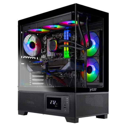 Skytech Gaming Azure 3 Plus Desktop PC, Ryzen 9 9900X 4.4 GHz (5.6GHz), NVIDIA RTX 5070 Ti 16GB, 2TB Gen4 NVMe SSD, 32GB DDR5 RAM 5200 RGB, 850W Gold ATX 3 PSU, 360mm ARGB AIO, Wi-Fi, Win 11