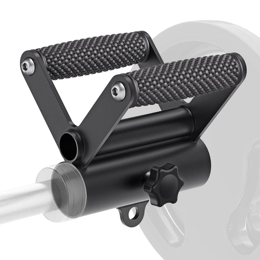 SELEWARE V Bar Landmine Handle Attachment for 1 & 2" Barbell Bar, Solid Landmine Double D Handle T Row Attachment with Non-Slip Rubber Handle