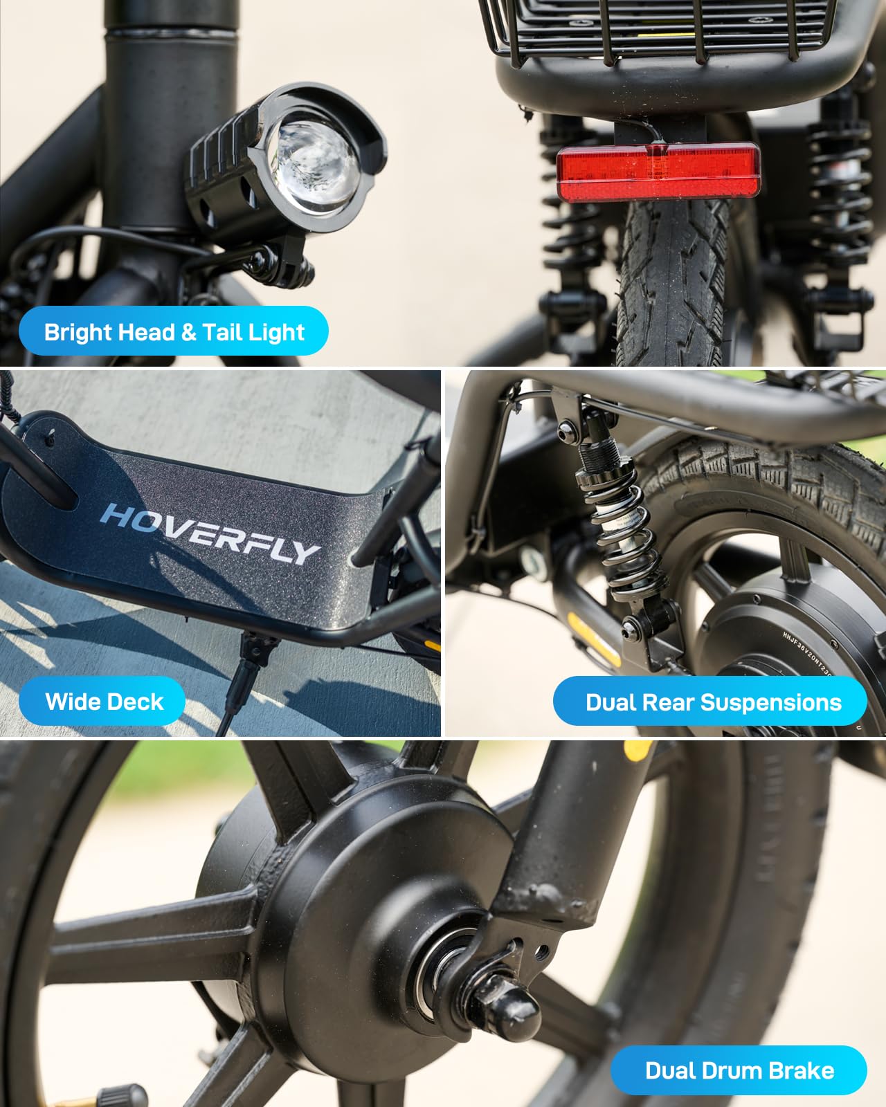 Hoverfly Z5 Electric Scooter with Seat for Adult, 18.6Miles Range&15.5Mph Power by 400W Motor, 14" Pneumatic Tire&Height Adjustable Seat, Foldable Commuter Scooter with Phone Holder, Hook&Carry Basket