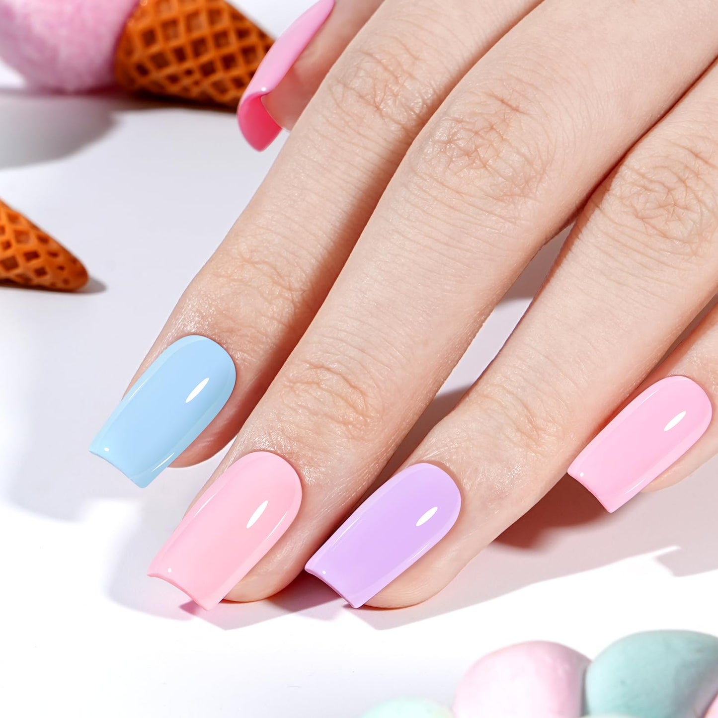 AILLSA Light Baby Pink Gel Nail Polish Pastel Macaron Gel Polish Bright Spring Summer Colors Cotton Candy Gel Soak Off U V for French Nail Manicure Salon DIY Holiday Gifts 0.5 Fl Oz GB81