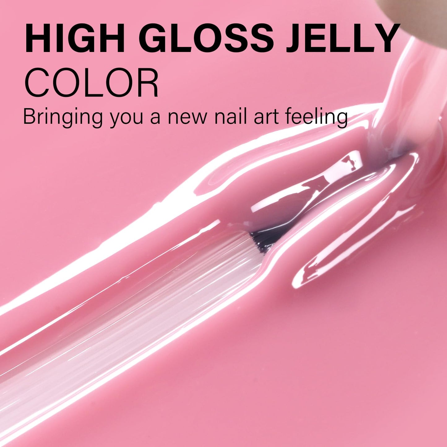 AILLSA Gel Nail Polish Nude Pink Gel Polish Sheer Neutral Color Jelly Gels Nail Polish Natural Translucent Soak Off U V Nails for Valentine Nail Art French Manicure at Home 0.51 Fl Oz /GB49