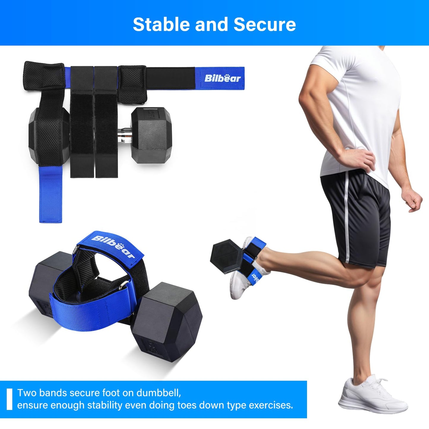 Tibialis Trainer Strap for Shin Splint Relief Exercises,Adjustable Ankle Strap Dumbbell Foot Attachment for Hip Flexor Raises,Dumbbell Attachment for Feet Relieve Leg Pain Increase Range of Motion