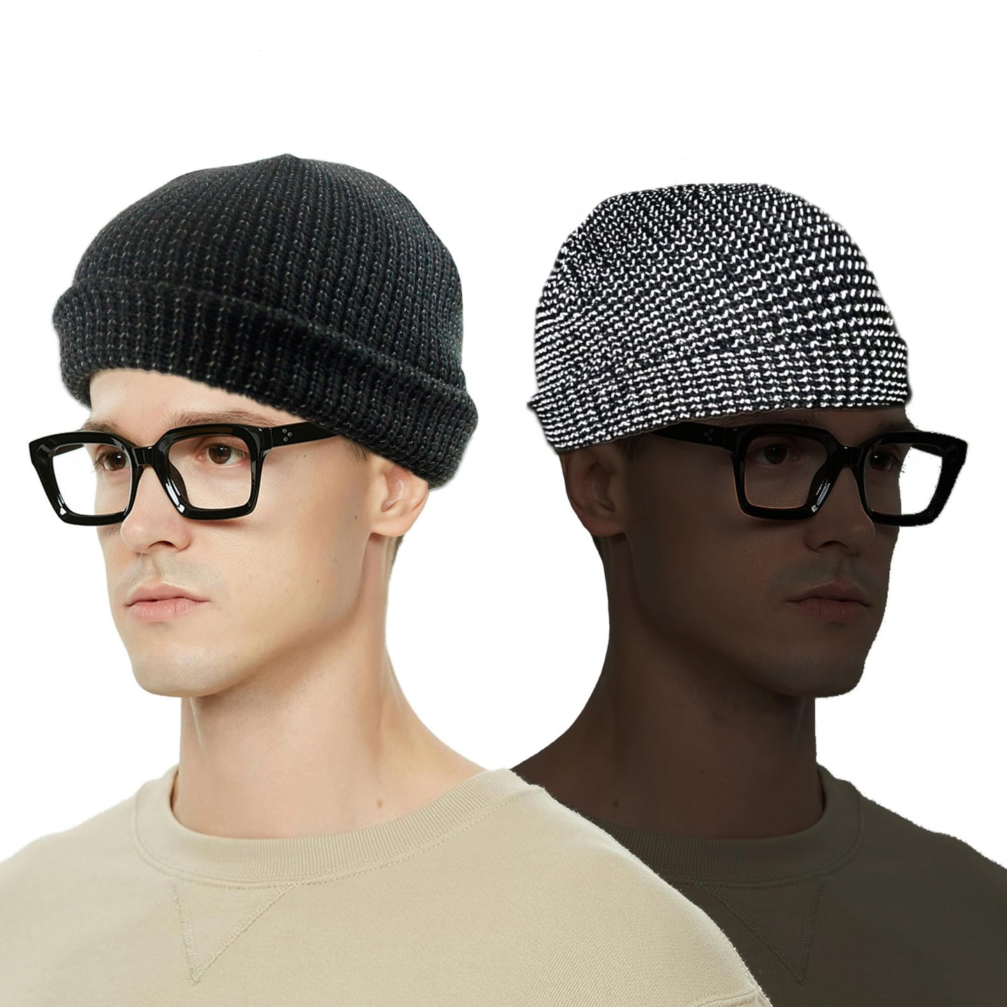 Oeyliz Reflective Beanie Men Women Unisex Reflective Hat Winter Warm Reflective Running Beanie Hat Night Running Walking Reflective Beanie Hats Black Winter Reflective Running Beanie Hat (Black)