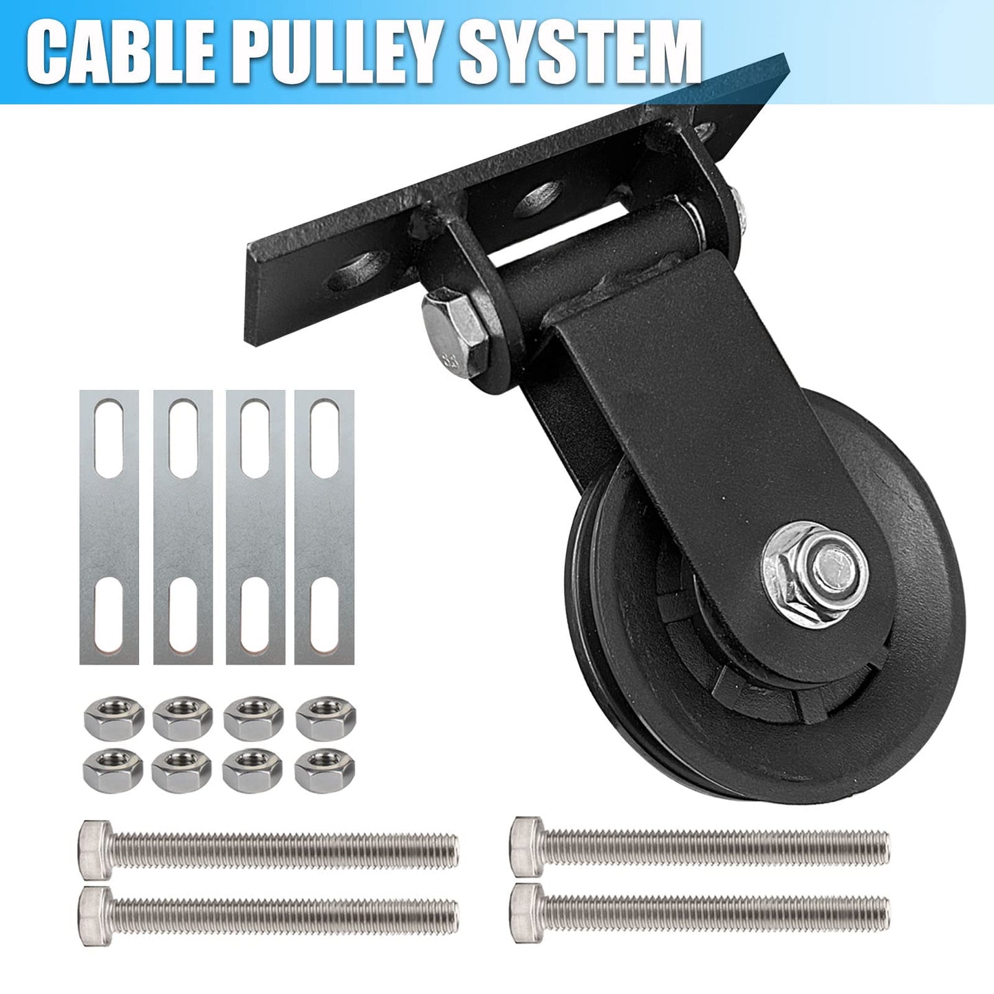 Upgraded Cable Pulley System Gym, LAT Pull Down Machine for Home Gym Equipment, Weight Pulley System for Cable Machine, LAT Pulley System Gym for Strength Training Power Cages, Power Racks (Style 3)