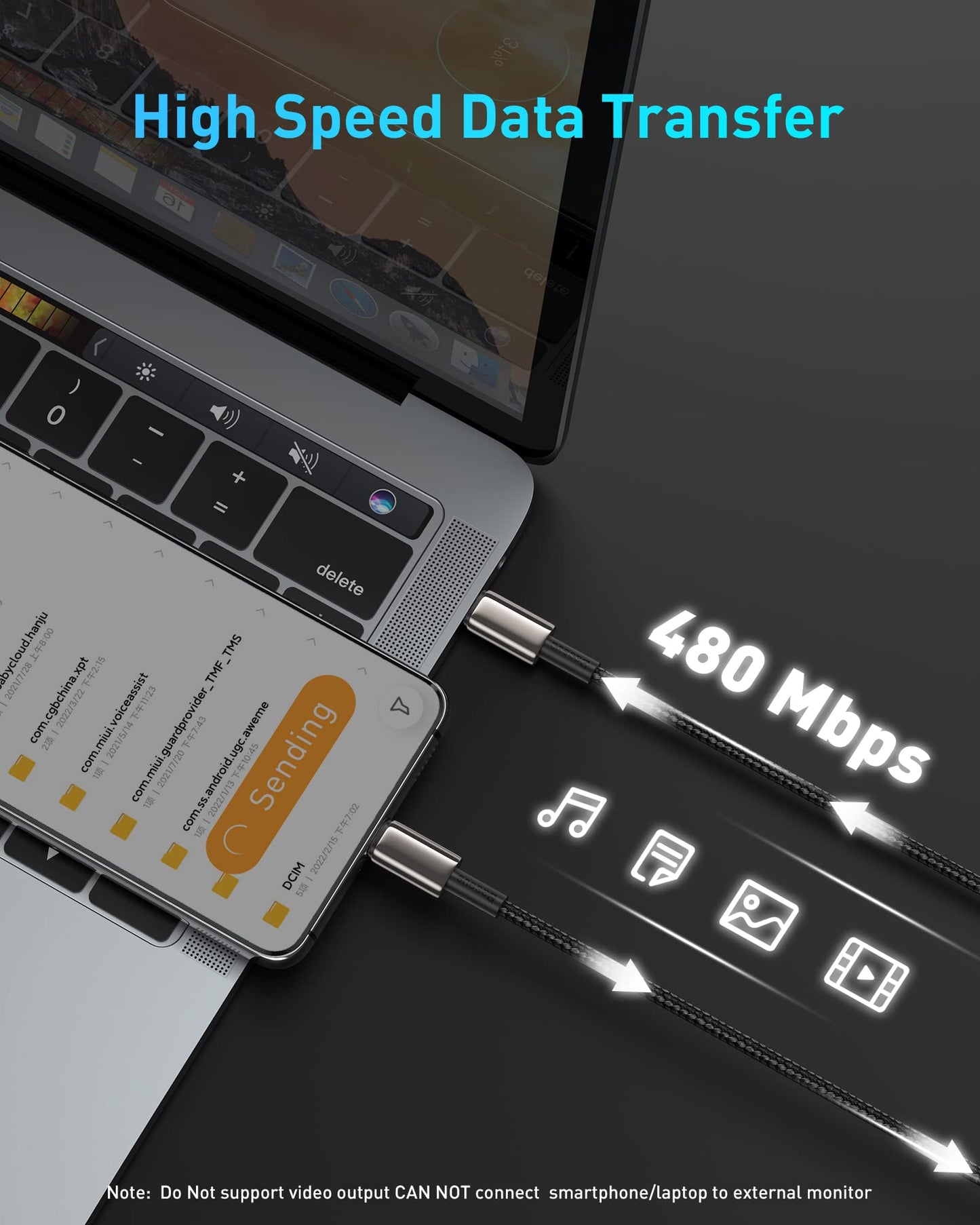 Baseus USB C Cable, 100W PD 5A QC 4.0 Fast Charging USBC to USBC Cable, Zinc Alloy Nylon Braided Type C Charger Cord for iPhone 16 15 Pro Plus Pro Max, MacBook, iPad Pro/Mini, Samsung S23/S22+