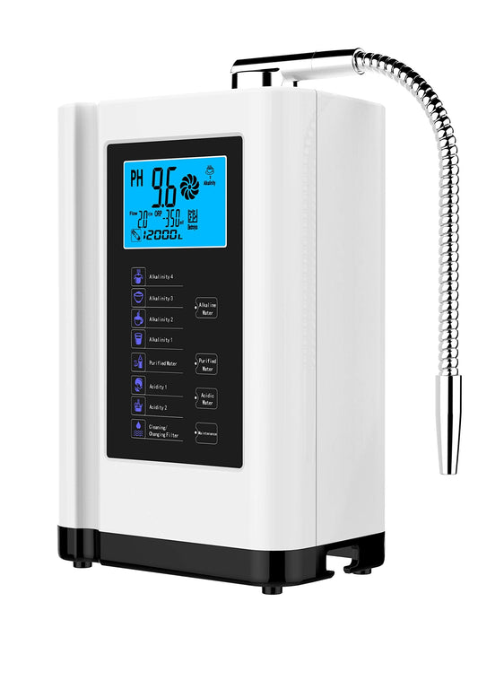 AlkaDrops Water Ionizer, Water Purifier Machine PH 3.5-10.5 Alkaline Acid Water Machine,Up to -500mV ORP, 8000 Liters Per Filter,7 Water Settings,Auto-Cleaning,Intelligent Voice