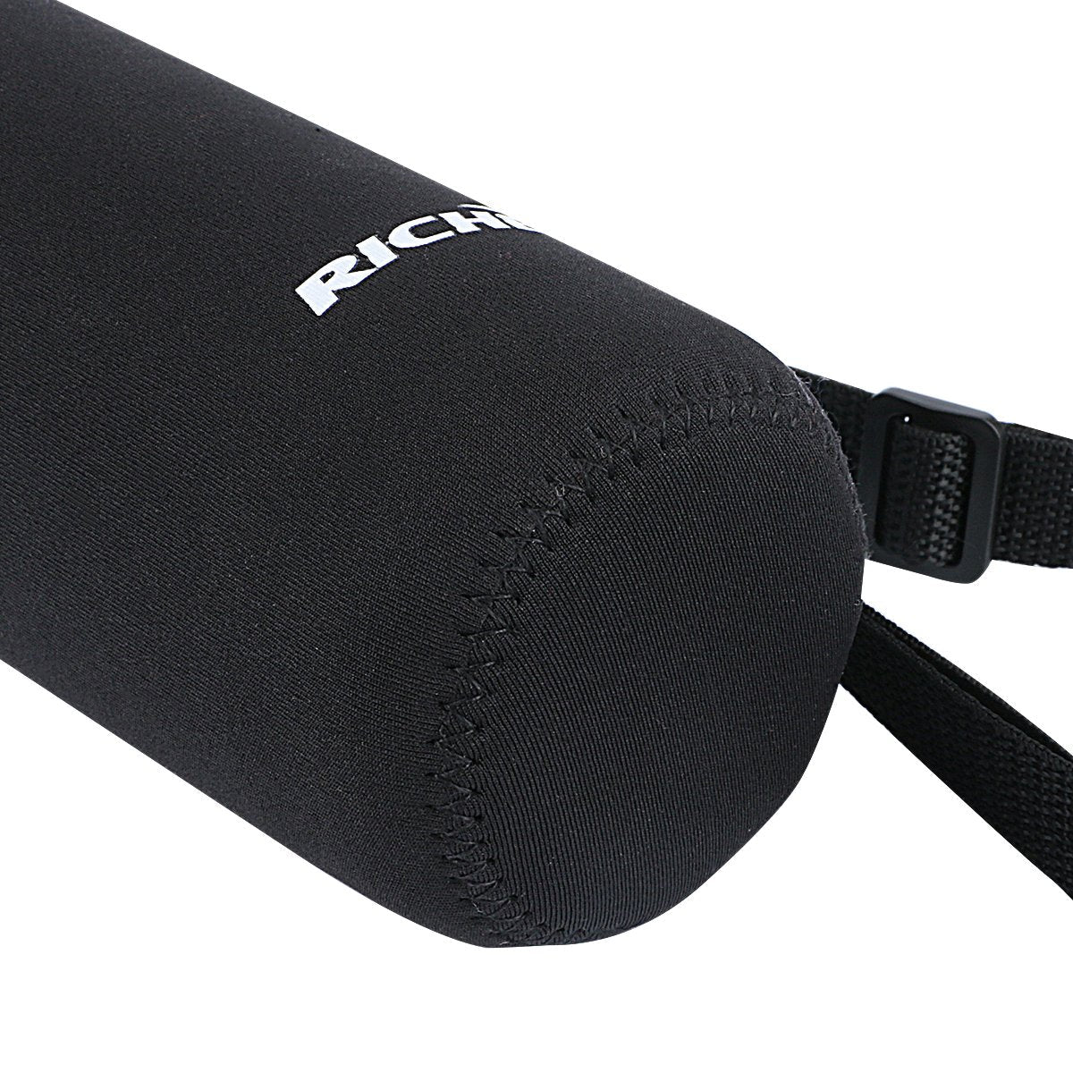 RICHEN Neoprene Water Bottle Carrier Bag with Adjustable Shoulder Strap,Insulated Water Bottle Cover for 500ml/16oz Stainless Steel/Glass/Plastic Bottles (Black,500ML)