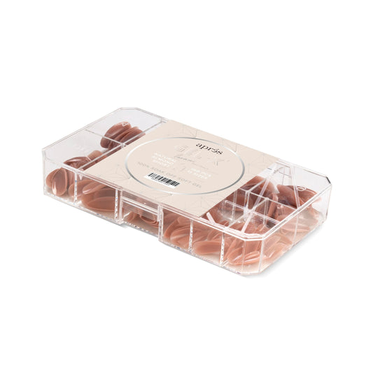 Apres Neutrals Gel-X Imani Box Of Nail Tips, 11 Sizes 00-9, Soft Gel Tip Box (150pcs) (Natural Almond Short, 150)