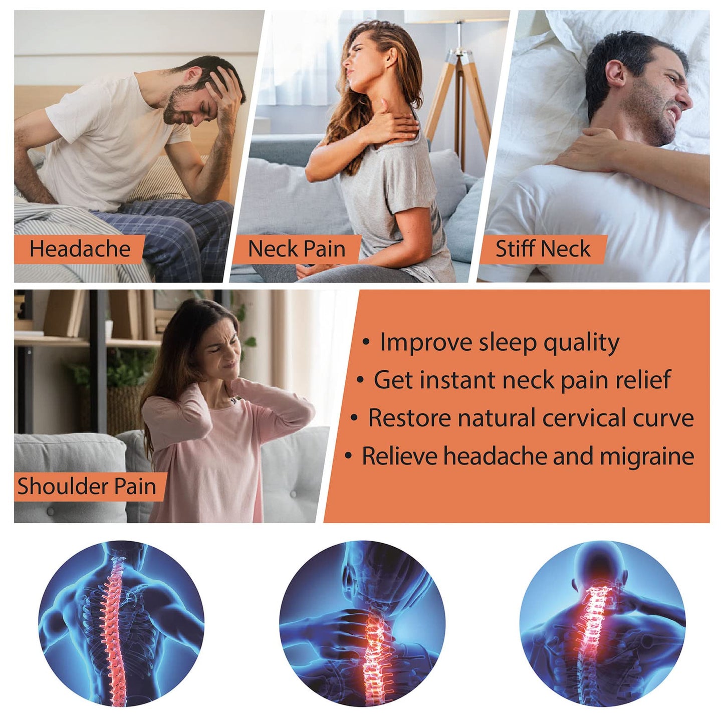 iSTIM WeTrac Cervical Neck Traction Device, Relaxer and Stretcher, Pain Relief for Spinal Decompression, Relieving Pinched Nerves, and Cervical Pain, Home Use, with Travel Bag