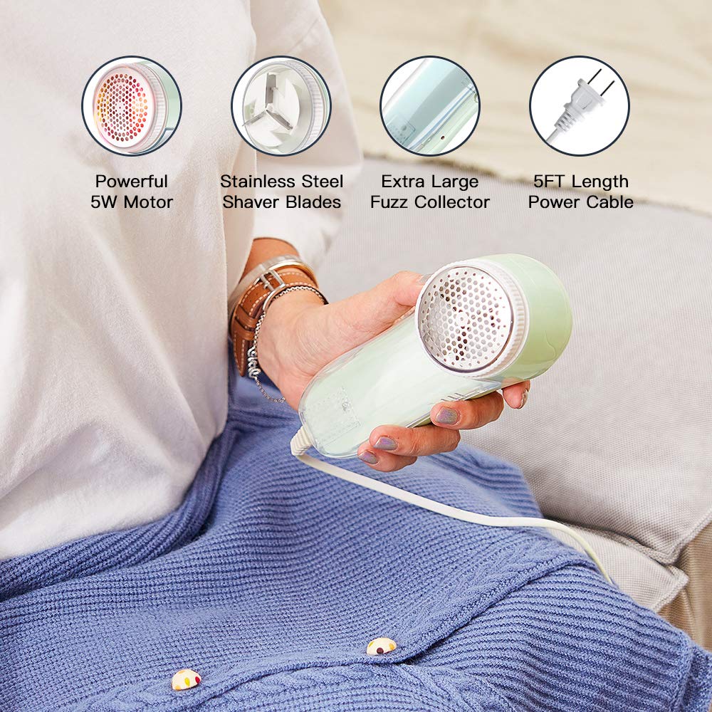 Allisable Fabric Shaver, Fuzz Balls Pills Lint Remover, AC120V Plug and Play