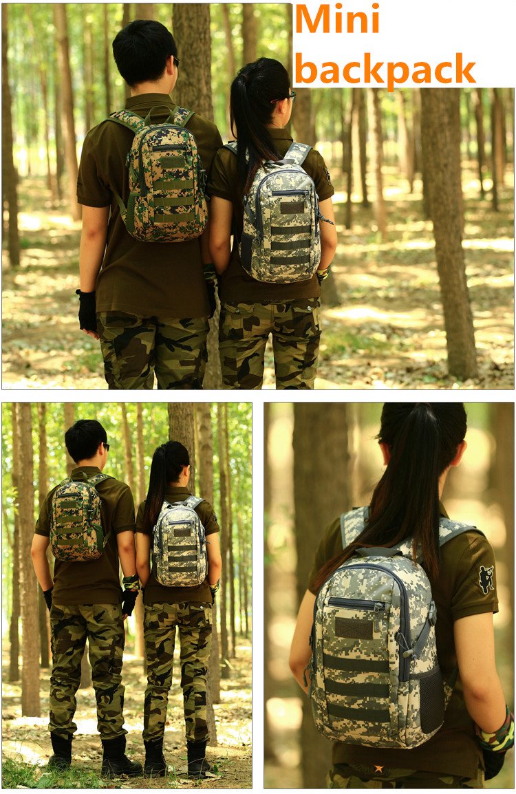 HUNTVP 10L/20L Mini Daypack Military MOLLE Backpack Rucksack Gear Tactical Assault Pack Bag for Hunting Camping Trekking