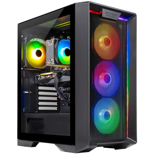 Skytech Gaming Nebula Desktop PC, Intel i5 13400F 2.5 GHz (4.6GHz), NVIDIA RTX 4060 8GB, 1TB NVMe SSD, 16GB DDR4 RAM 3200, 650W Gold PSU, Wi-Fi, Win 11