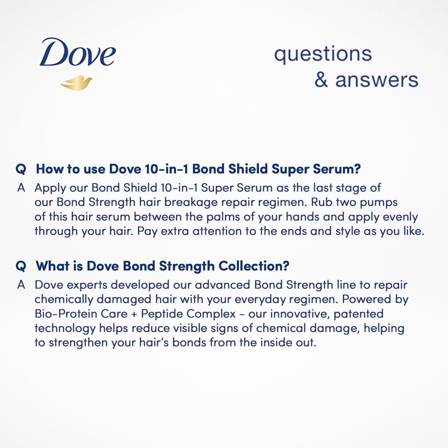 Dove Bond Strength Shampoo & Conditioner Set – Daily Strengthening Treatment for Dry, Damaged Hair, 12 Oz Ea
