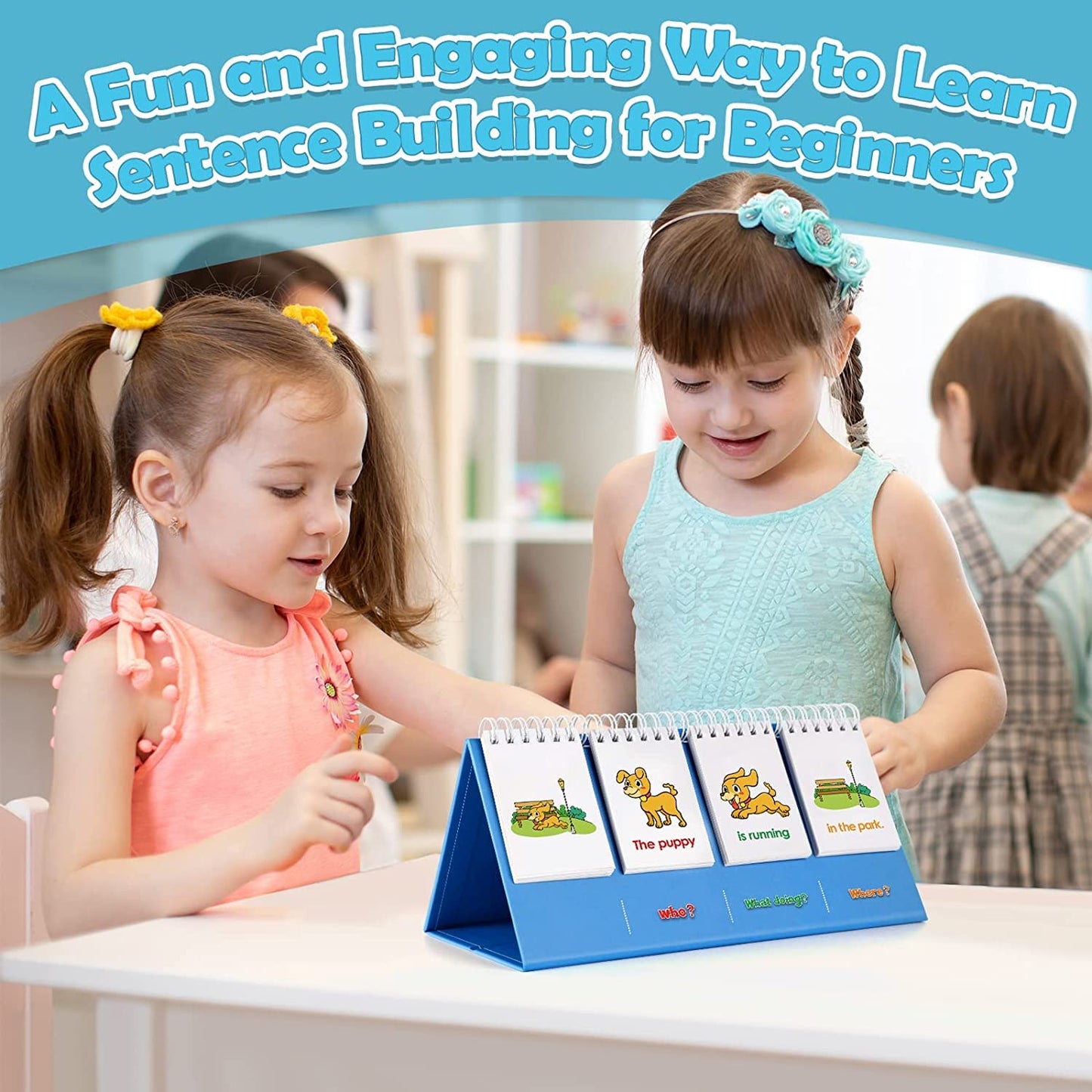 Aizweb Sentence Building for Kids,Speech Therapy Learn to Read for Preschool Kindergarten 1st 2nd Grade Classroom Must Haves,Phonics Reading Learning Games,Special Education for Homeschool Supplies