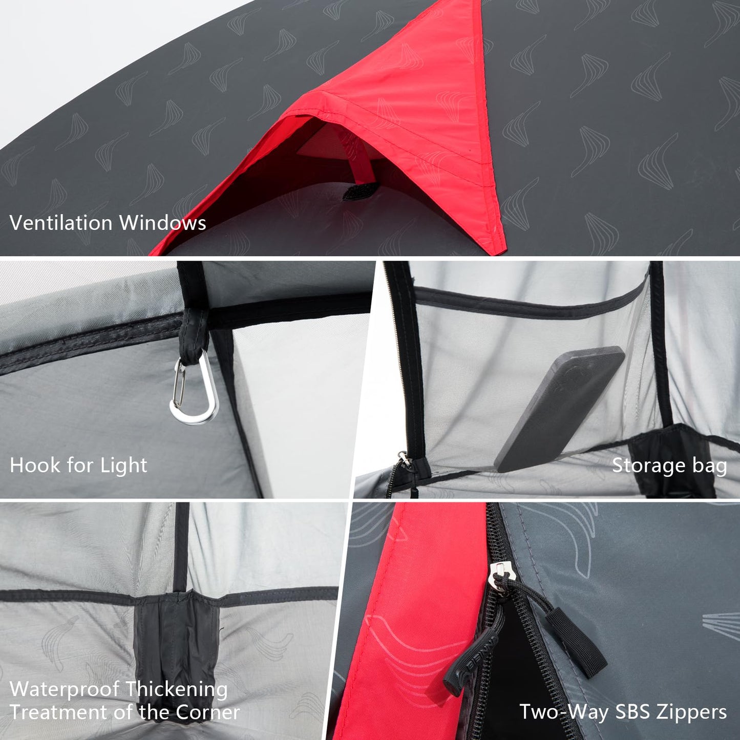 BISINNA Lightweight 3 Season Camping Tent for 2/2.5/3 Person, Waterproof UPF40+ Backpacking Tent with Double Layer Ventilation, Easy Setup for Family Camping, Hiking, Outdoor Adventures