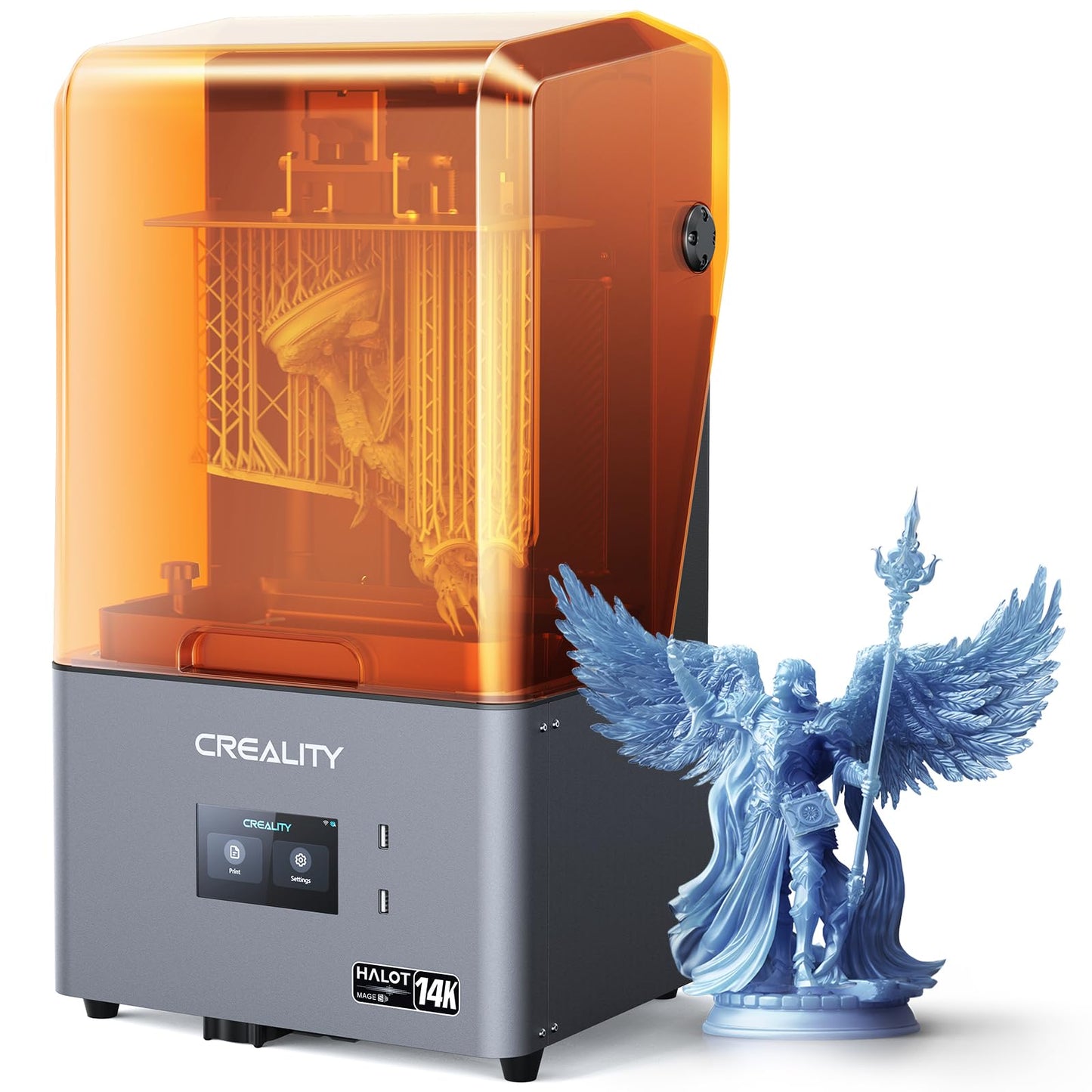 Creality Resin 3D Printer Halot Mage S 14K, with 10.1" HD LCD MSLA Mono, 4X High Speed Printing for 150mm/h Speed, UV Resin Photocuring Printer, Large Printing Size 8.78x4.96x9.06 inches