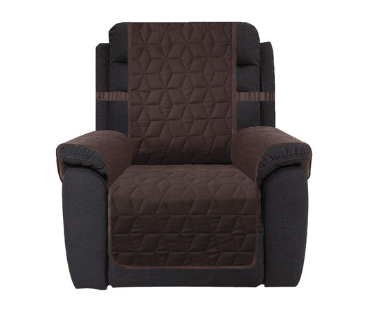 Ameritex Waterproof Nonslip Recliner Cover Christmas Decor Stay in Place, Dog Couch Recliner Cover Furniture Protector for Pets and Kids (Chocolate, 23'')