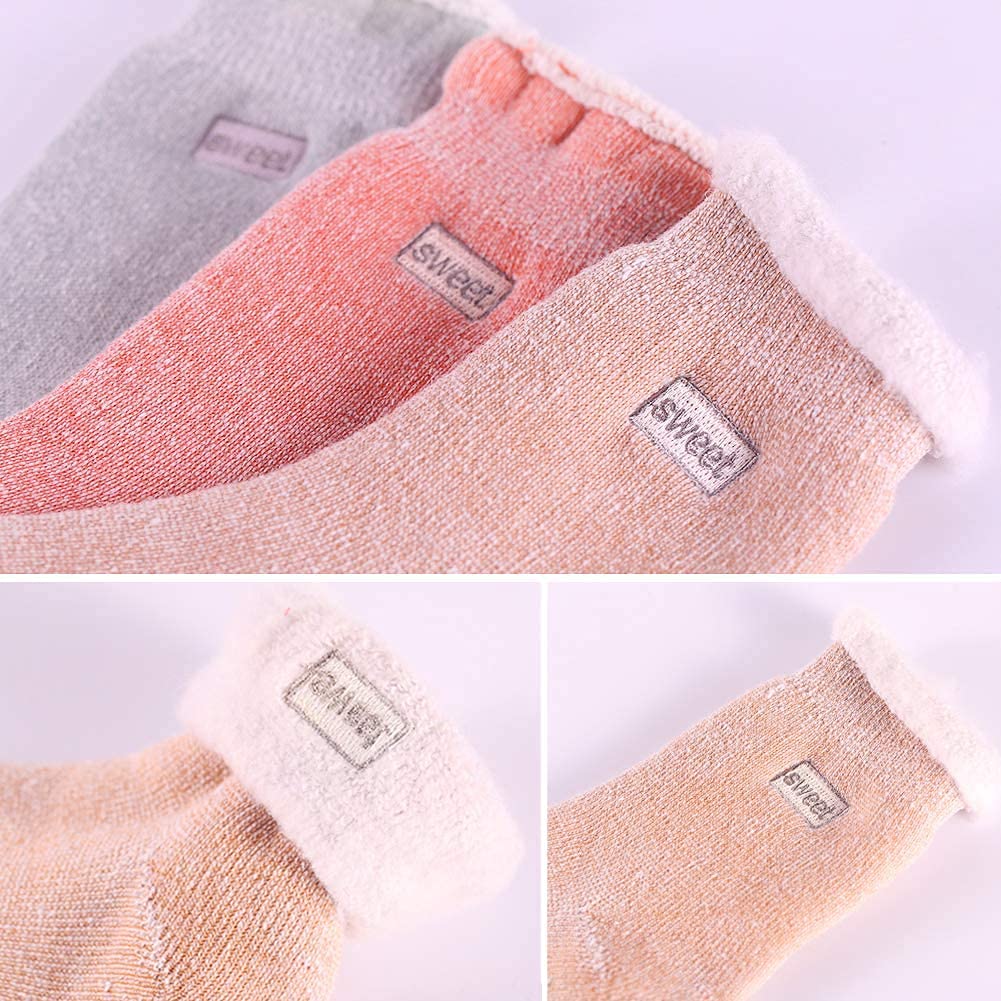 Womens Super Thick Wool Socks - Soft Warm Comfort Casual Crew Winter Socks (Pack of 3), Multicolor