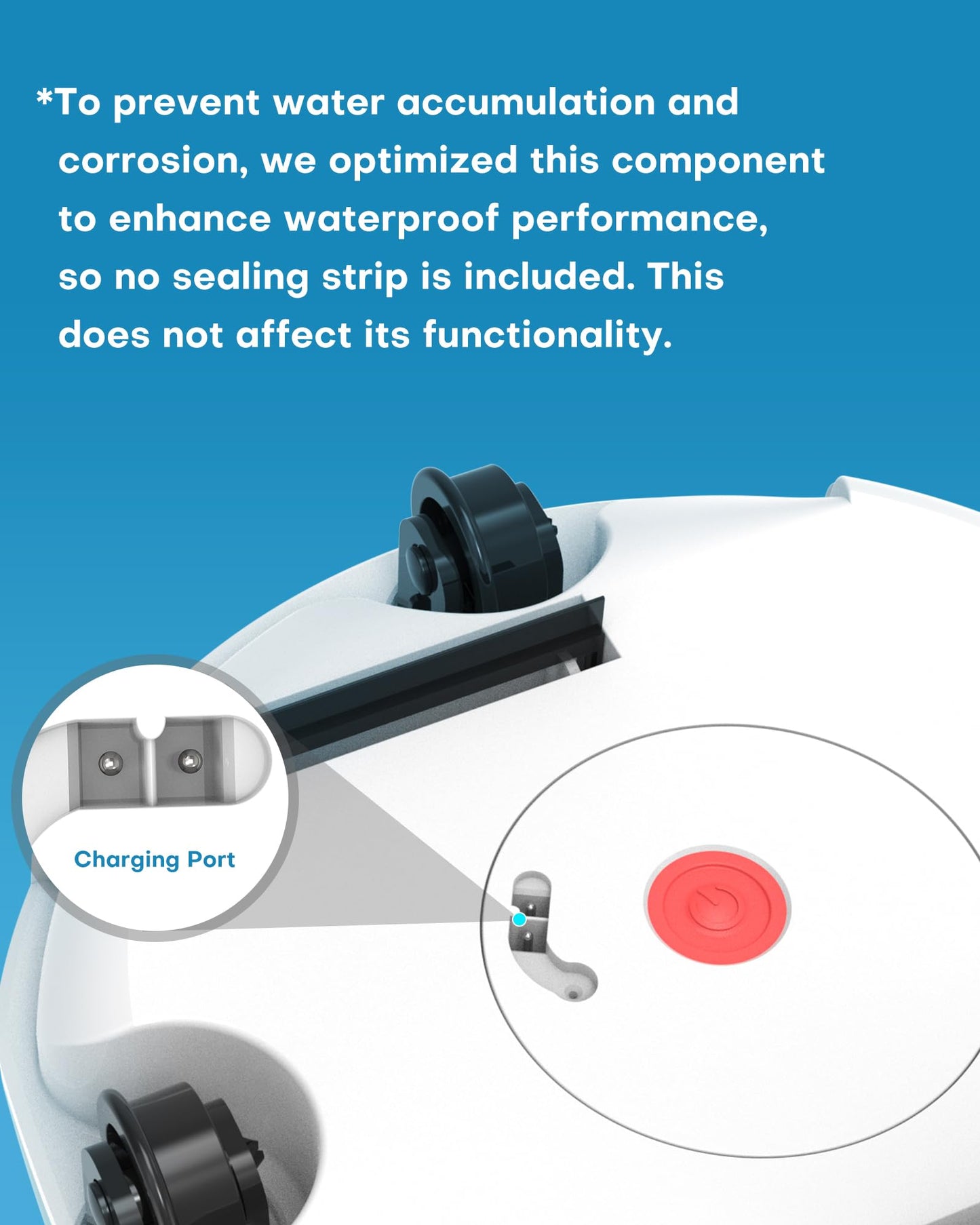 (2025 Upgrade) Cordless Robotic Pool Cleaner, Lasts 75 Min, Automatic Vacuum for Above-Ground Pools up to 645 Sq.ft,Portable, Self-Parking,Transparent Blue