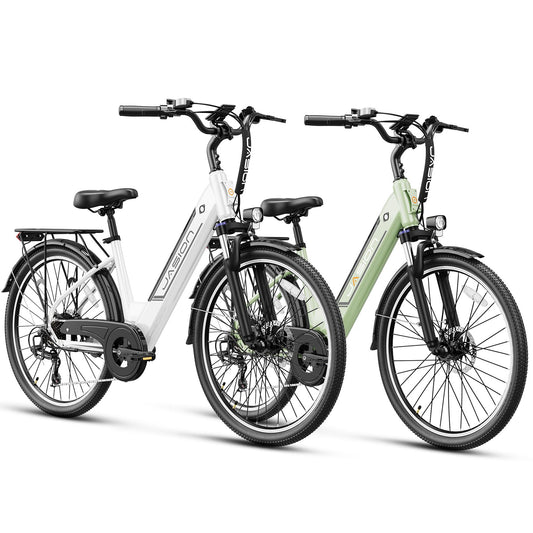 Jasion Roamer ST Electric Bike for Adults, 1200W Peak Motor Max 62miles & 28MPH City Cruiser Ebike,26'' Commuter Ebike, 528WH Removable Battery,7-Speed Electric Bicycles, Front Suspension Bicycles