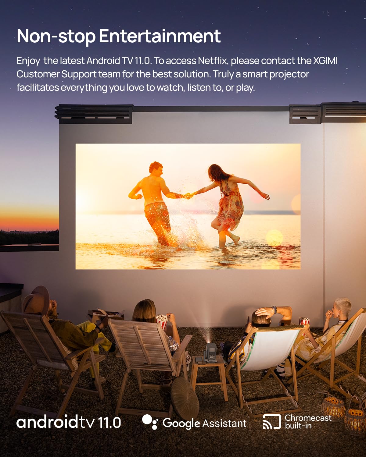 XGIMI MoGo 2 Pro 1080P Portable Projector with Multi-angle Stand, Wifi and Bluetooth, Android TV 11.0, 400 ISO Lumens, ISA 2.0, Supports 4K, Auto Focus, Object Avoidance, and Screen Adaption