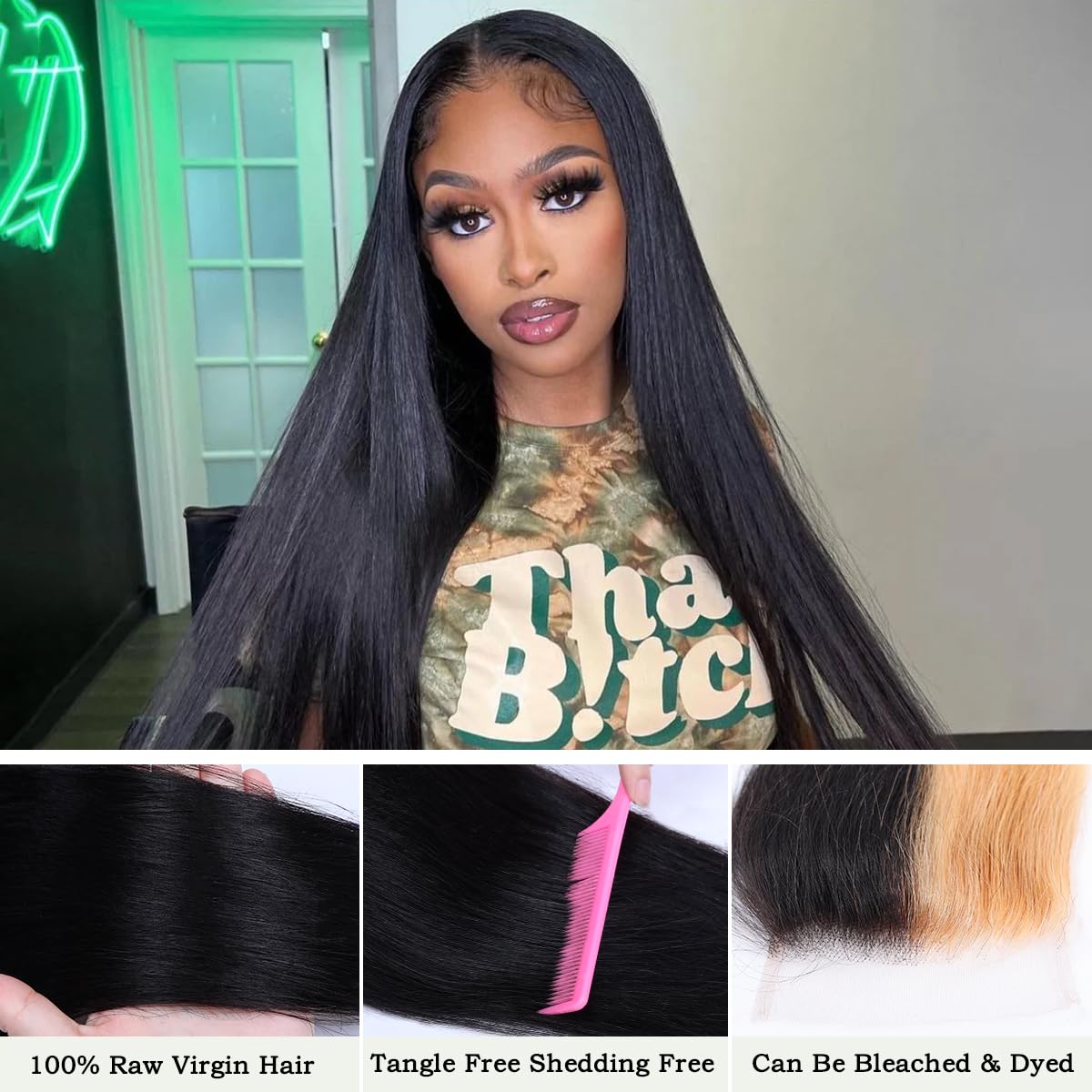 Anknia SKINLIKE 5x5 Real HD Lace Closure Human Hair Straight Invisible HD Lace Closure Single Knots 0.1mm Ultra-thin Pre Plucked Natural Hairline 20 Inch (Natural Black- 5x5 HD Lace Closure, 20 Inch)