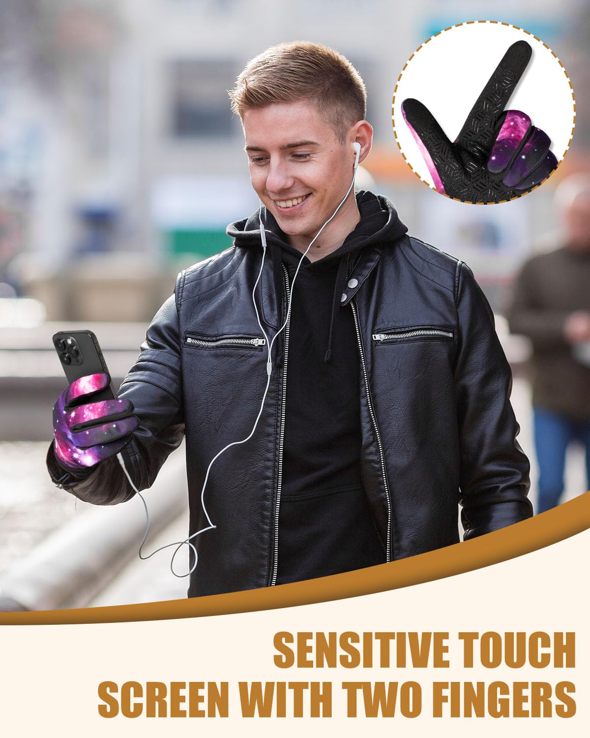 RIGWARL Outdoors Running Gloves with Touch Screen Men Women Cycling Gloves Motorcycle Gloves for Driving Hiking Mountain Bike