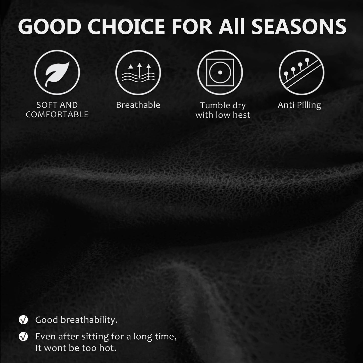 ANARACHON Leather Like Recliner Chair Covers Heavy Duty, 4 Pieces Lazy Boy Recliner Cover for Recliner Chair, Leather Cover for Recliner slipcovers Washable for Pets (Black)