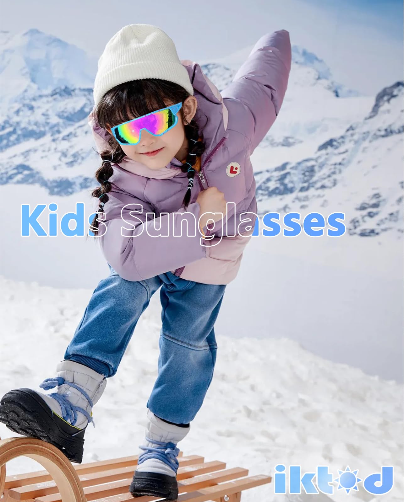 IKTOD Kids Sunglasses Youth Baseball Sunglasses for 8-12-14 Boys Girls,UV Polarized Sports Cycling Skiing for Men Women-K007 (KS-10)