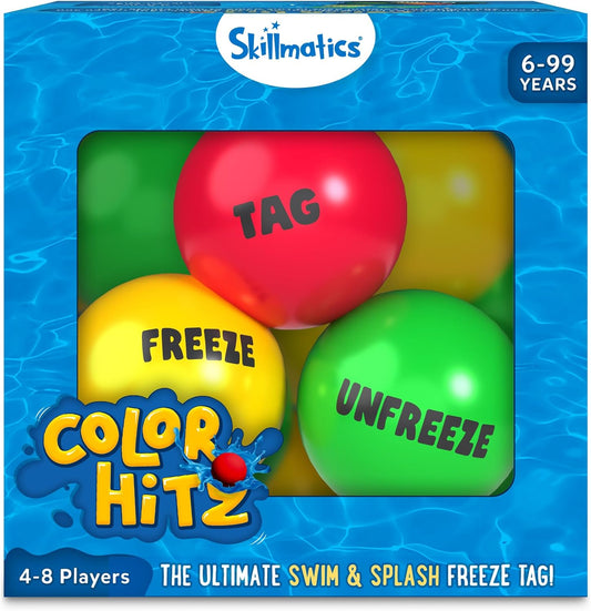 Skillmatics Color Hitz Pool Toys - Swim & Splash Freeze Tag, Perfect for Swimming Pool & Summer Fun for Kids, Gifts for Boys & Girls Ages 6, 7, 8, 9 and Up
