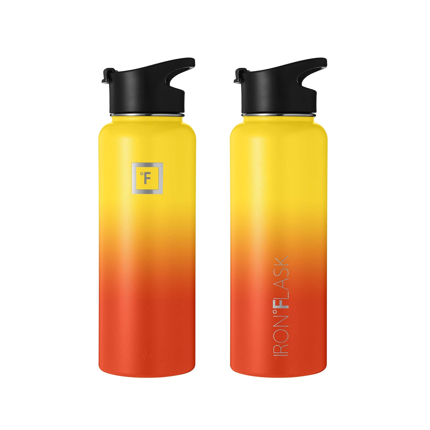 IRON °FLASK Sports Water Bottle - 18 Oz 3 Lids (Wide Spout Lid), Leak Proof - Stainless Steel Gym & Sports Bottles for Men, Women & Kids - Double Walled, Insulated Thermos, Mothers Day Gifts for Mom