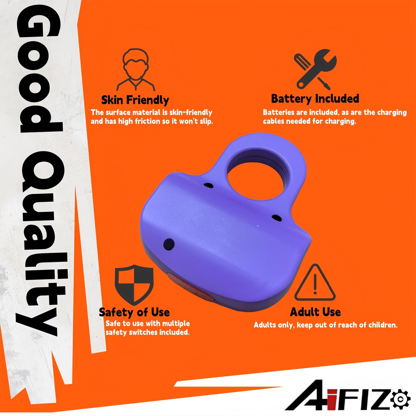AIFIZO Stun Gun with Safety Switch Easy Cary USB Rechargeable