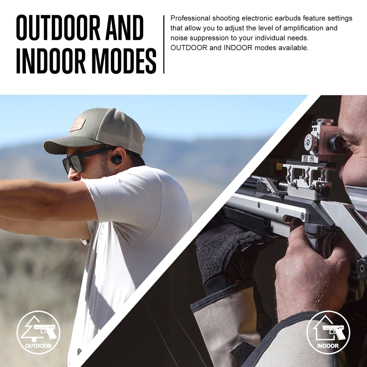 ACT FIRES Shooting Ear Protection Ear Plugs, Hearing Protection Earbuds Electronic Shooting Earplugs for Noise Reduction