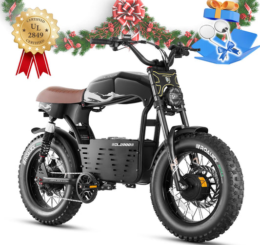 eAhora 4000W Dual Motor Electric Bike for Adults 44MPH Ebike with 52V/30AH Battery, 20 * 4.5" Fat Tire Electric Dirt Bike, Full Suspension Dual Hydraulic Brake Electrick Motorcycle