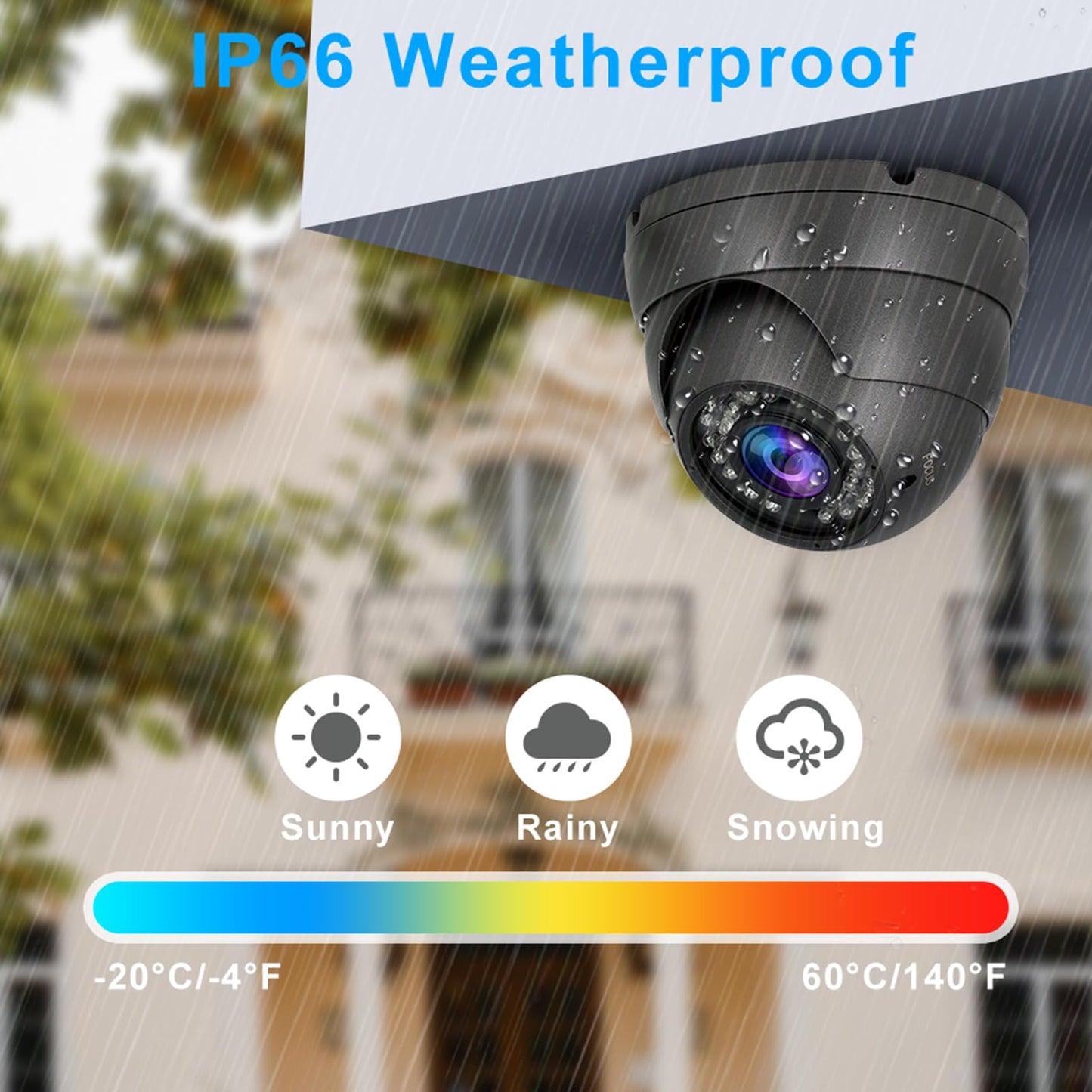 Anpviz Analog CCTV Camera HD 1080P 4-in-1 (TVI/AHD/CVI/960H CVBS) Security Dome Camera 2.8-12mm Varifocal Lens Video Surveillance, Weatherproof Metal Housing 36 IR-LEDs Day & Night (Grey)