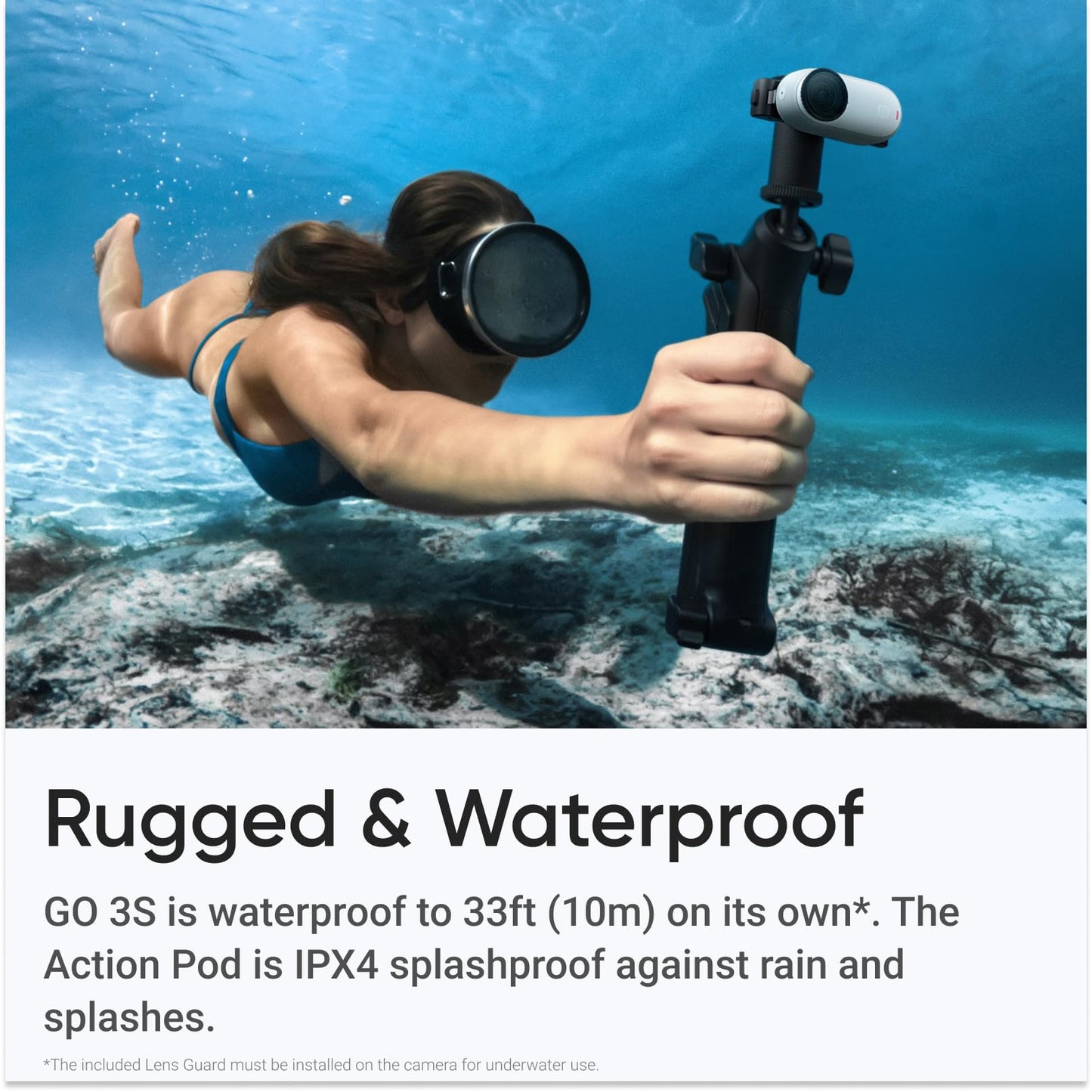 Insta360 GO 3S - 128 GB Family Bundle White 4K Tiny Portable Vlogging Camera, Hands-Free POVs, Mount Anywhere, Stabilization, 140 Min Battery Life, 10m Waterproof, Pet POV