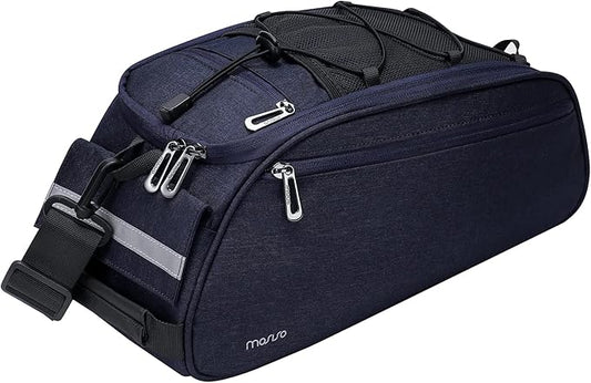 MOSISO Bike Rack Bag, Waterproof Bicycle Trunk Pannier Rear Seat Pouch Cycling Bike Carrier Backseat Storage Luggage Saddle Shoulder Bag