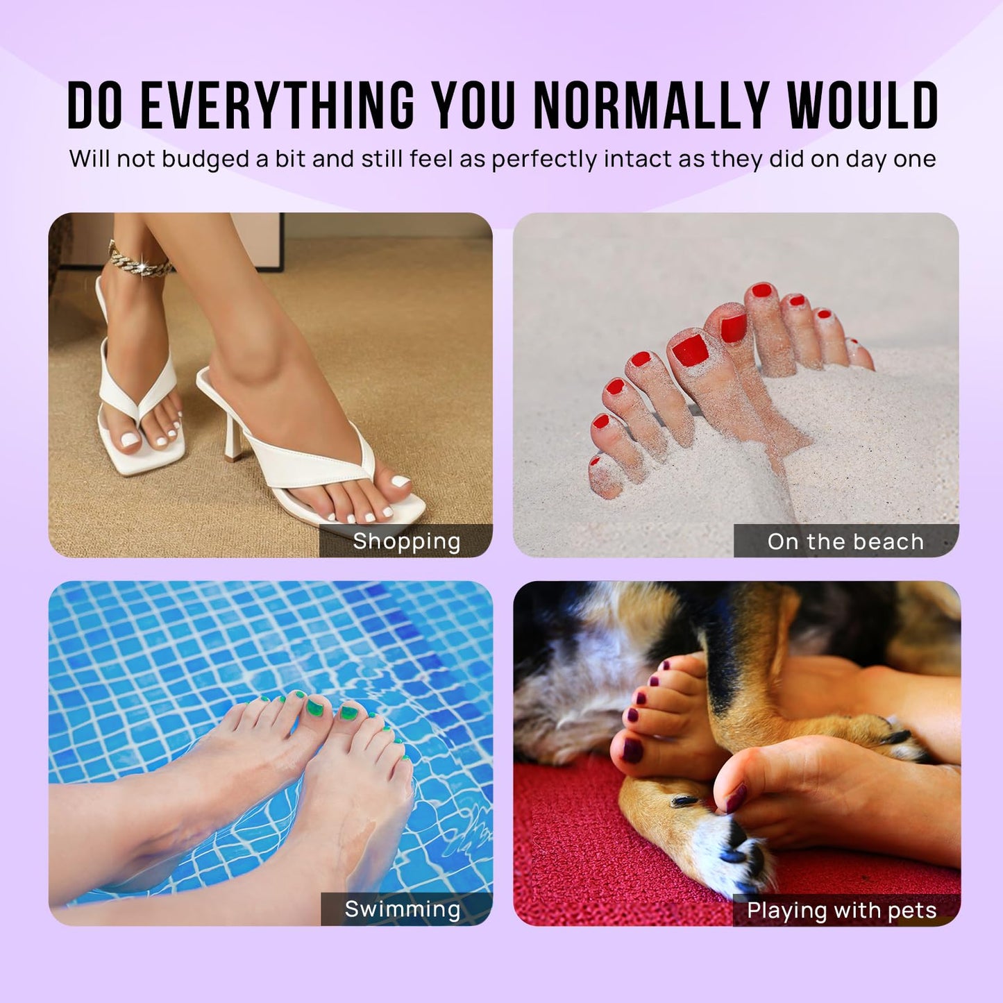 BTArtbox Press on Toenails Short, Metallic Gold Mirror Toenails Press On Square, Fit Perfectly Glazed Press on Toe Nails with Glue, Fake Toenails in 16 Sizes- 32 Toenails Kit, Grandeur