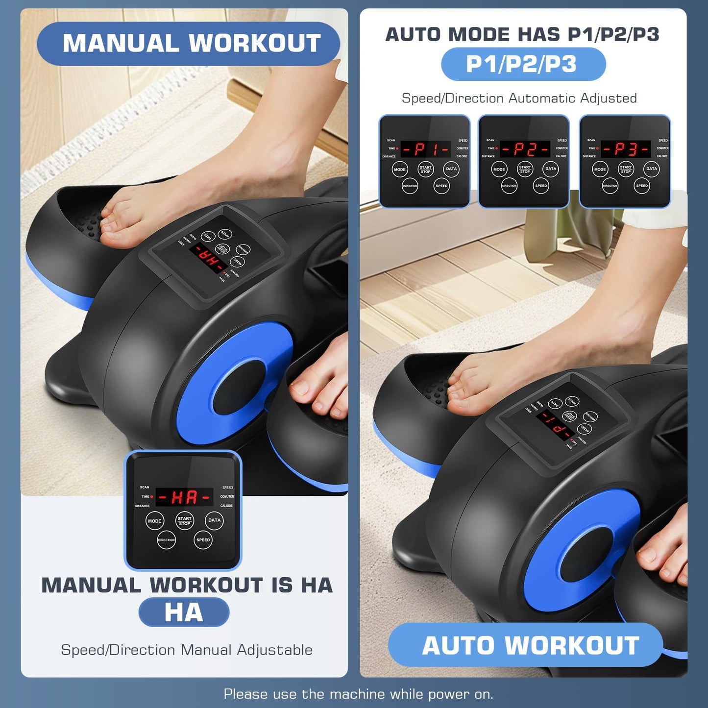 ANCHEER Under Desk Elliptical, Electric Leg Exerciser While Sitting for Seniors, Quiet Portable Ellipse Leg Exerciser as Seen on TV Motorized Seated Pedal Exerciser with Remote Control for Home Office