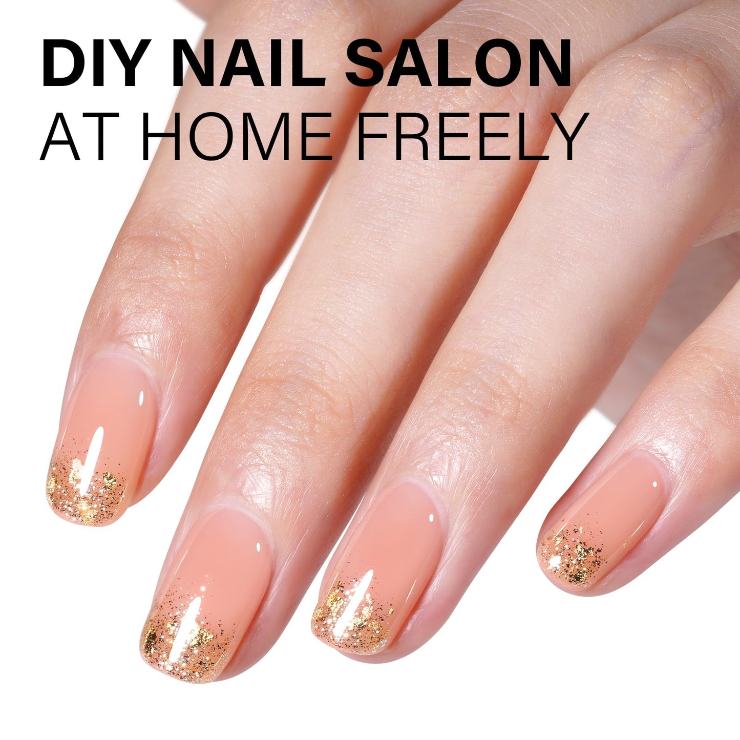 AILLSA Nude Gel Polish Light Natural Jelly Gel Nail Polish Sheer Neutral Color Translucent Gel Polish Skin Tone Soak Off U V Gel for Nail Art French Manicure at Home 0.51 Fl Oz /GB56