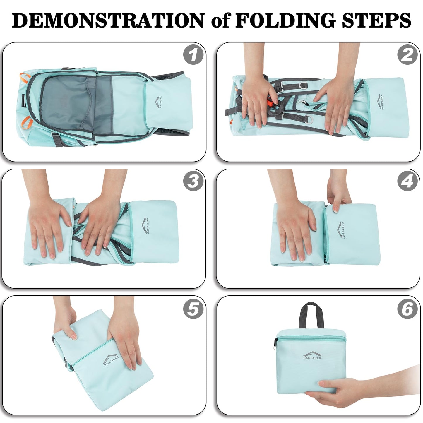 BAGPARKK Hiking Backpack,Large 35L Travel Backpacks for Men Women,Water Resistant Ultra Lightweight Foldable Packable Camping Daypack for Outdoor Sports