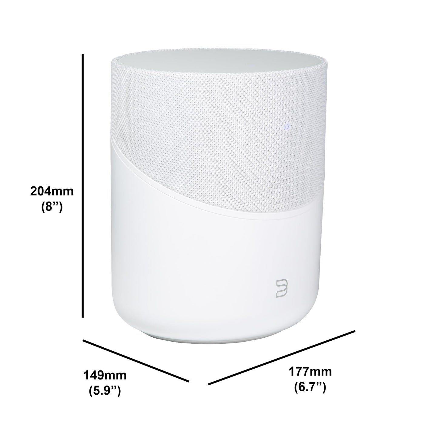 Bluesound Pulse M Omni-Hybrid Wireless Music Streaming Speaker with Bluetooth - White - Compatible with Alexa and Siri